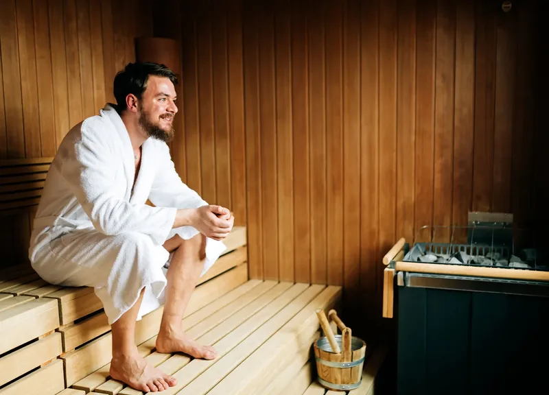 Sauna usata nel percorso di disintossicazione